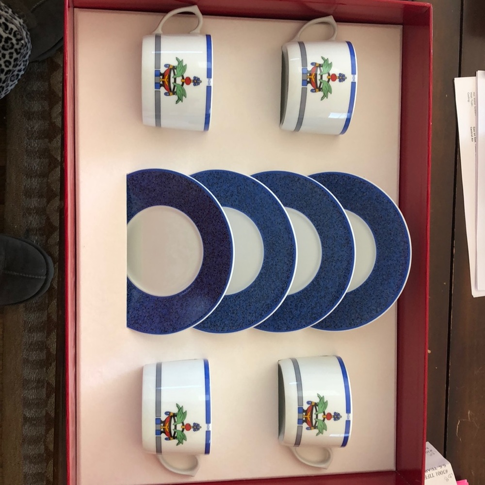 Cartier authentic porcelain coffe cup set of 4